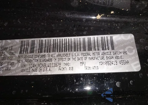 2020 Jeep Wrangler Unlimited Sport S 4X4 from USA, damaged, VIN 1C4HJXDN9LW113879